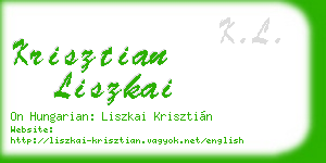 krisztian liszkai business card