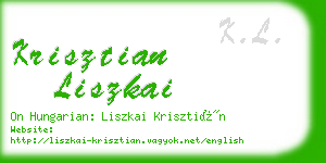 krisztian liszkai business card